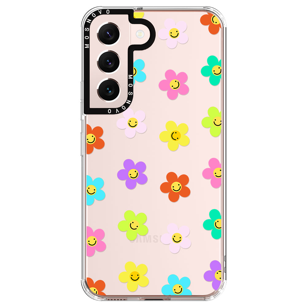 Smile Floral Phone Case - Samsung Galaxy S22 Plus Case