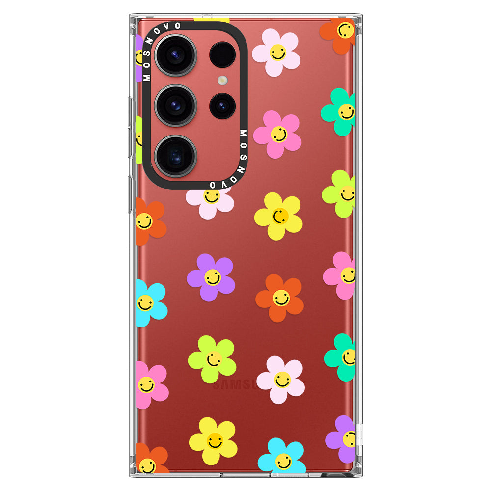 Smile Floral Phone Case - Samsung Galaxy S23 Ultra Case