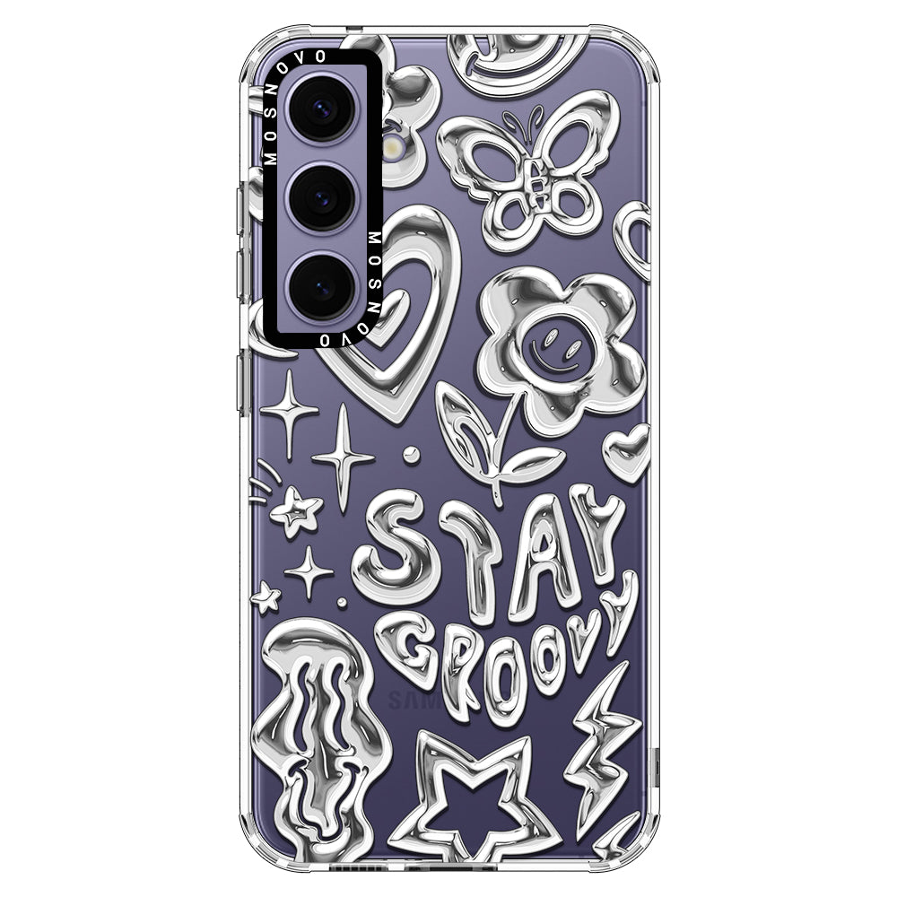 Silver Chrome Art (Flat Print) Phone Case - Samsung Galaxy S24 Plus Case