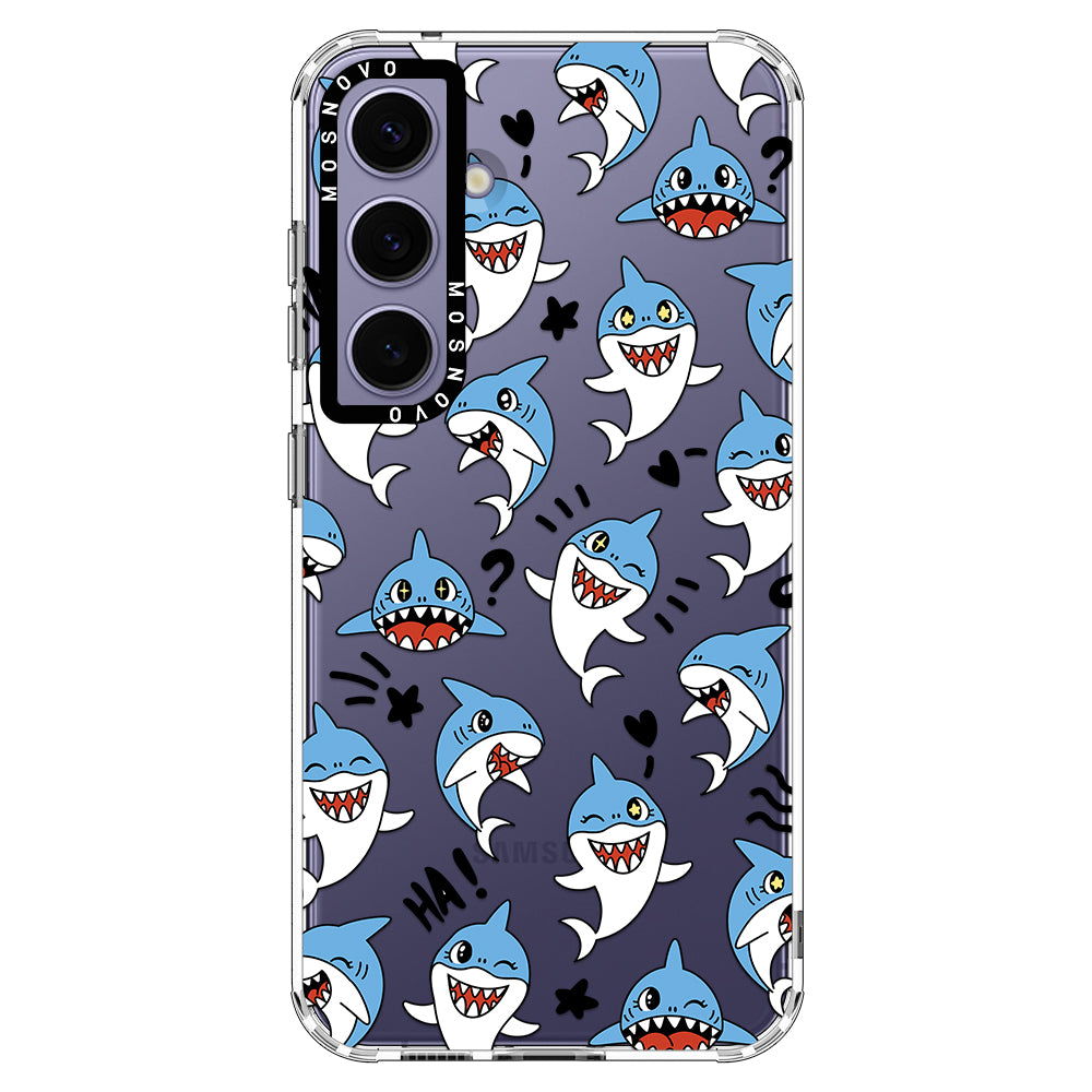 Cute Sharks Phone Case - Samsung Galaxy S24 Plus Case