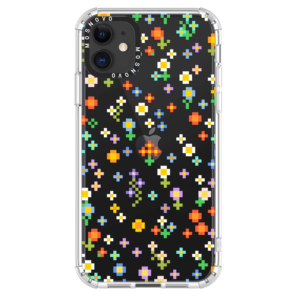 Pixel-Floral Phone Case - iPhone 11 Case