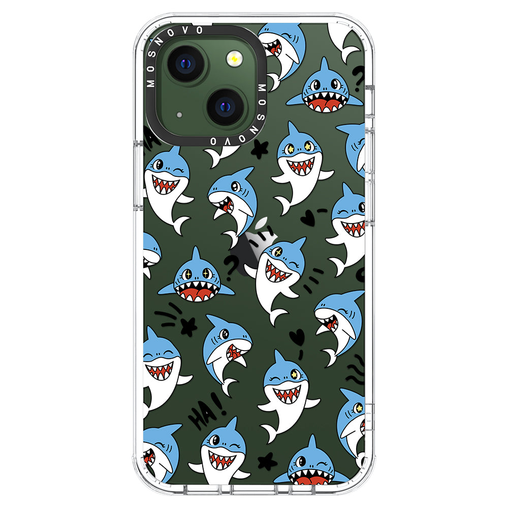 Cute Sharks Phone Case - iPhone 13 Mini Case