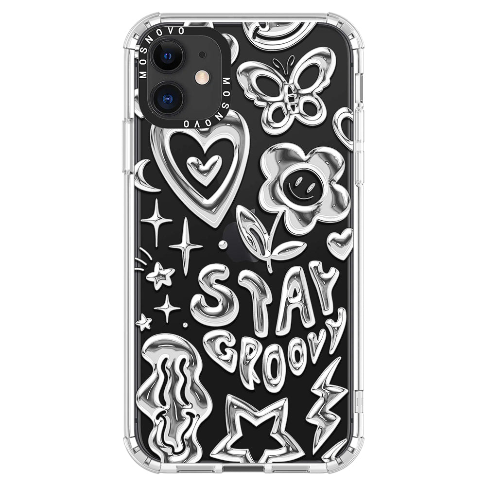 Silver Chrome Art (Flat Print) Phone Case - iPhone 11 Case