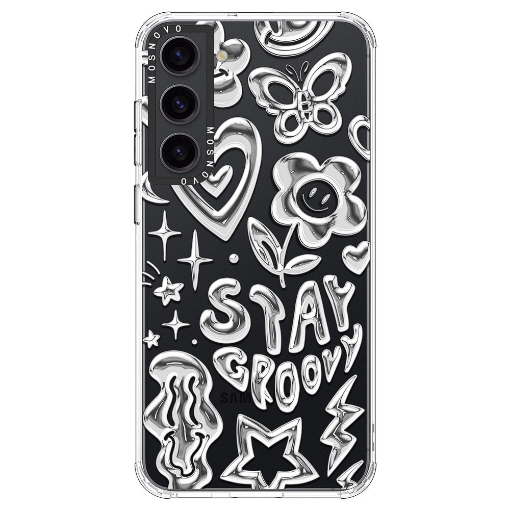 Silver Chrome Art (Flat Print) Phone Case - Samsung Galaxy S23 Plus Case