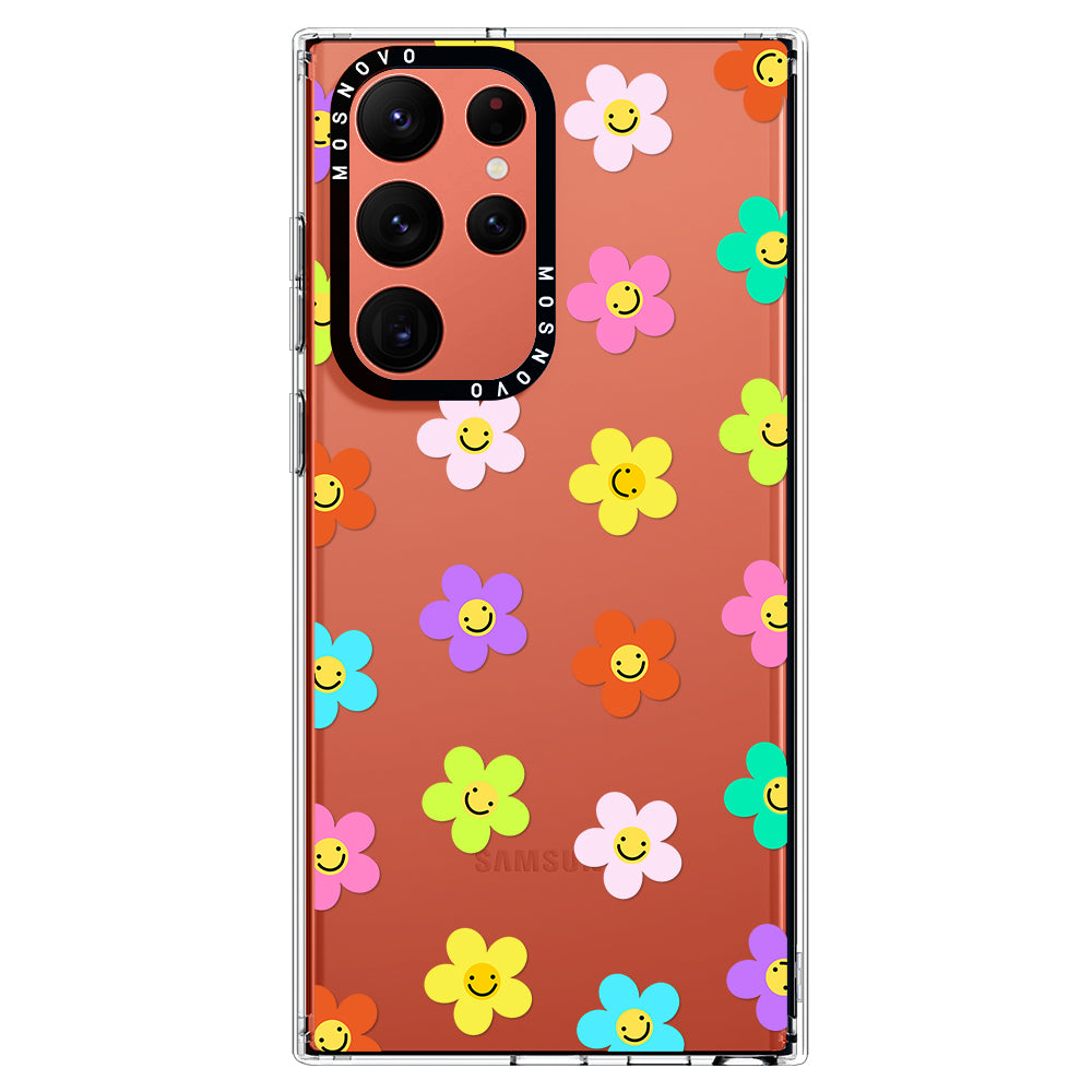 Smile Floral Phone Case - Samsung Galaxy S22 Ultra Case