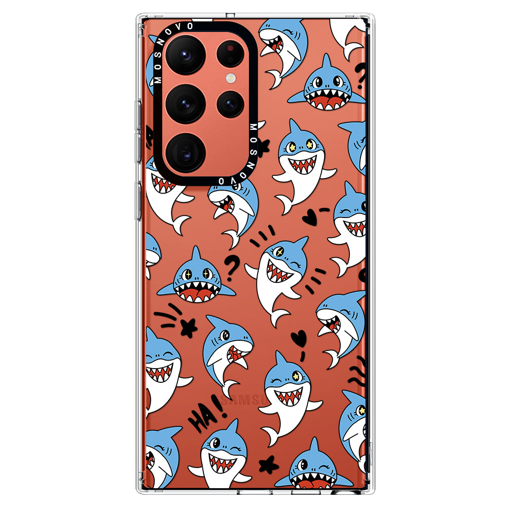 Cute Sharks Phone Case - Samsung Galaxy S22 Ultra Case