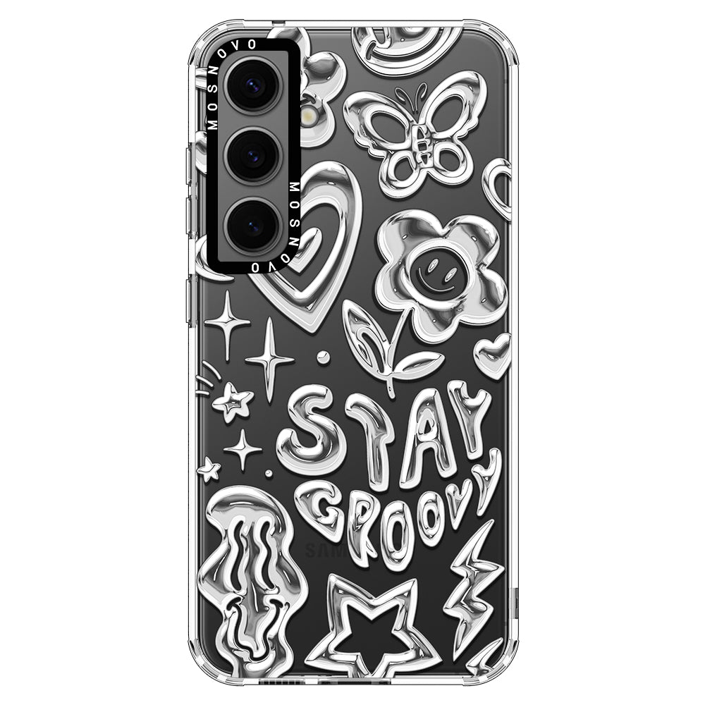 Silver Chrome Art (Flat Print) Phone Case - Samsung Galaxy S24 Plus Case