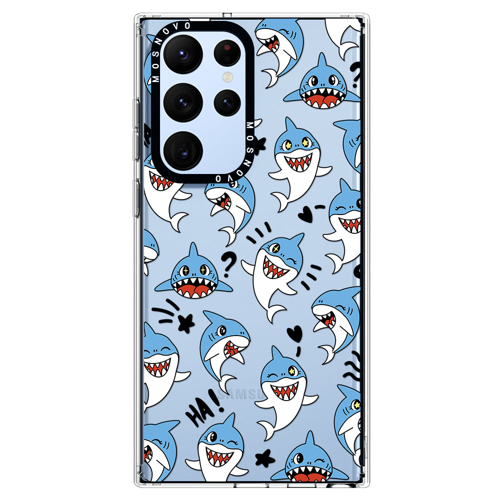 Cute Sharks Phone Case - Samsung Galaxy S22 Ultra Case