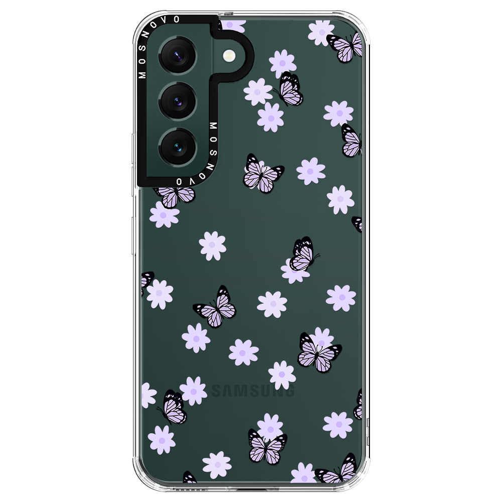 Lilac Butterfly Phone Case - Samsung Galaxy S22 Plus Case