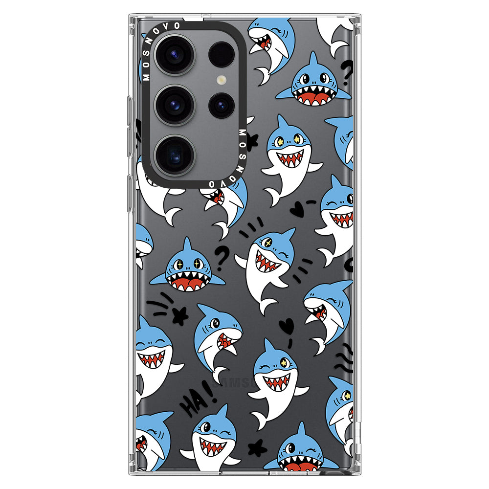 Cute Sharks Phone Case - Samsung Galaxy S23 Ultra Case