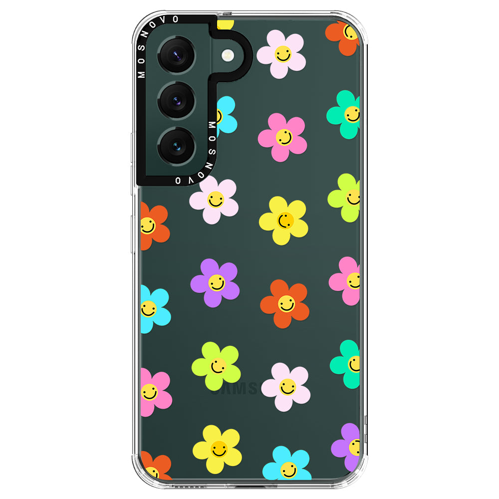 Smile Floral Phone Case - Samsung Galaxy S22 Case