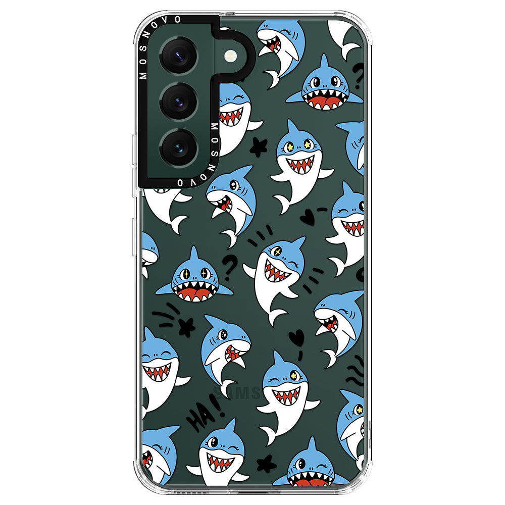 Cute Sharks Phone Case - Samsung Galaxy S22 Plus Case