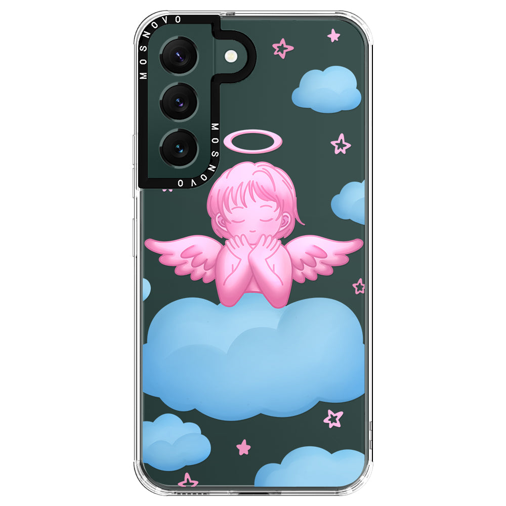 Pink Serenity Angel Phone Case - Samsung Galaxy S22 Plus Case