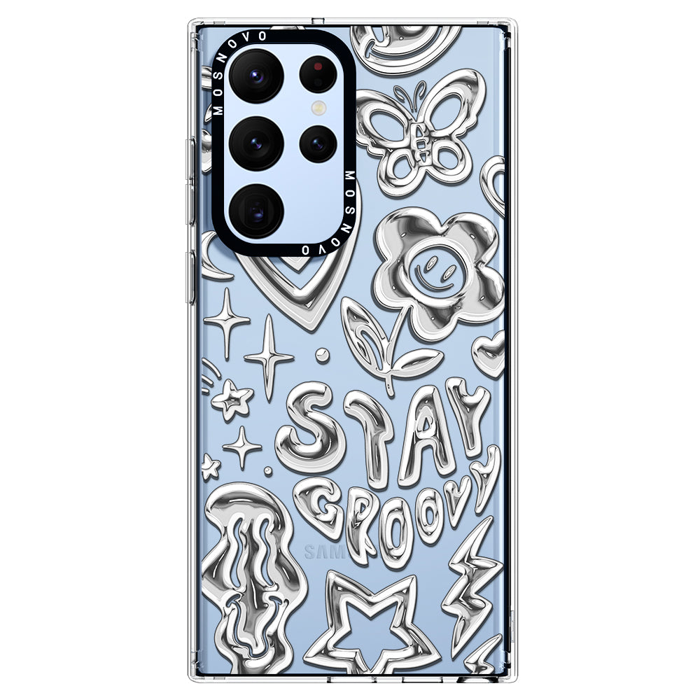 Silver Chrome Art (Flat Print) Phone Case - Samsung Galaxy S22 Ultra Case