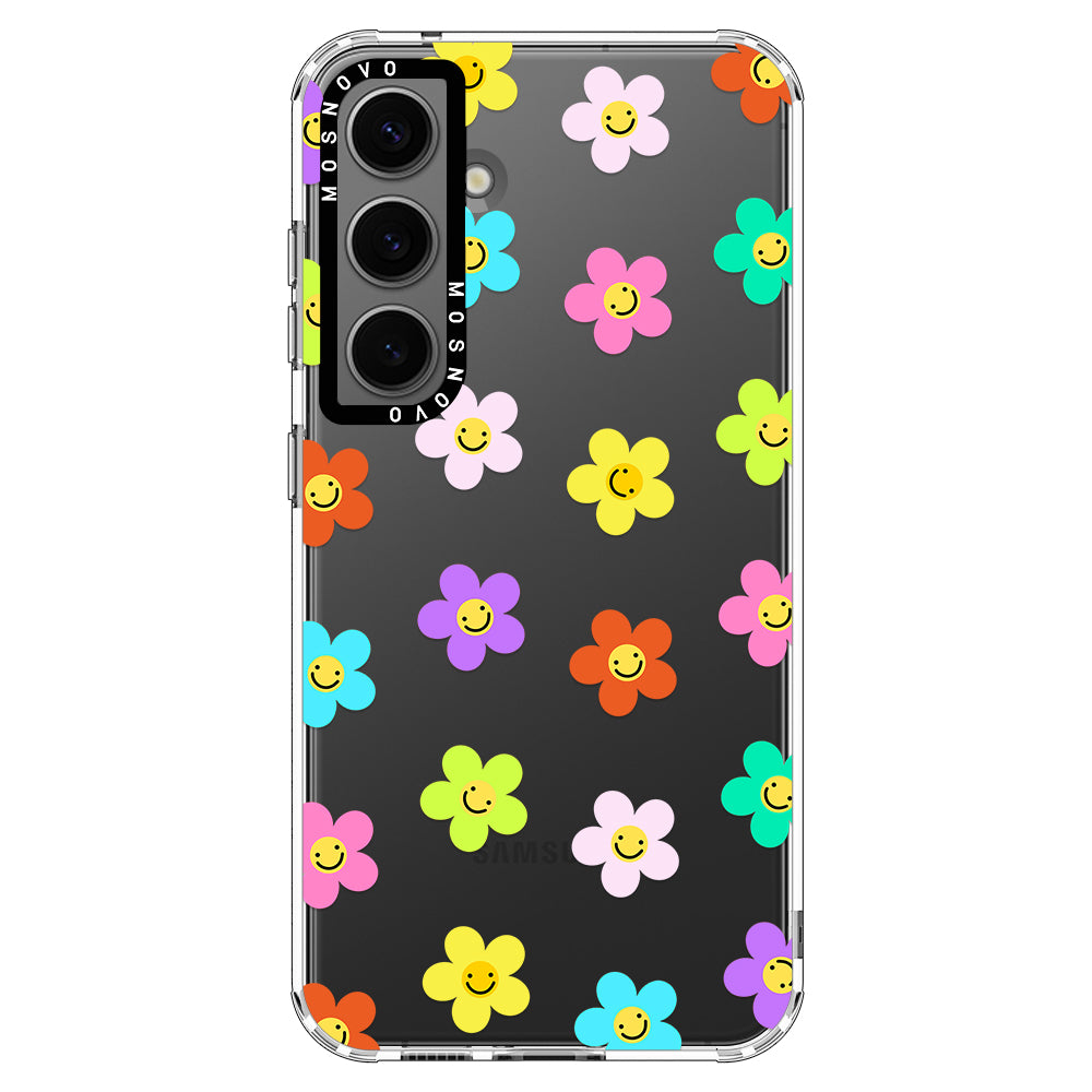 Smile Floral Phone Case - Samsung Galaxy S24 Case