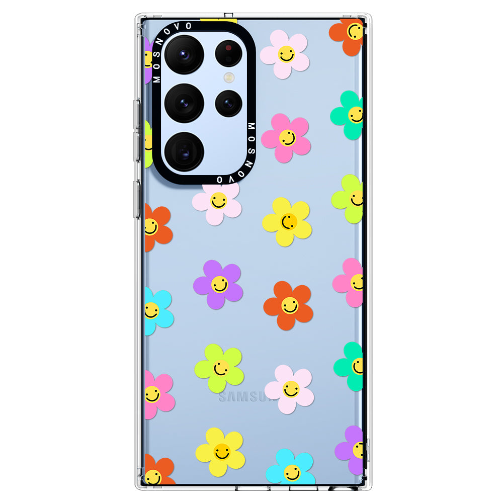 Smile Floral Phone Case - Samsung Galaxy S22 Ultra Case