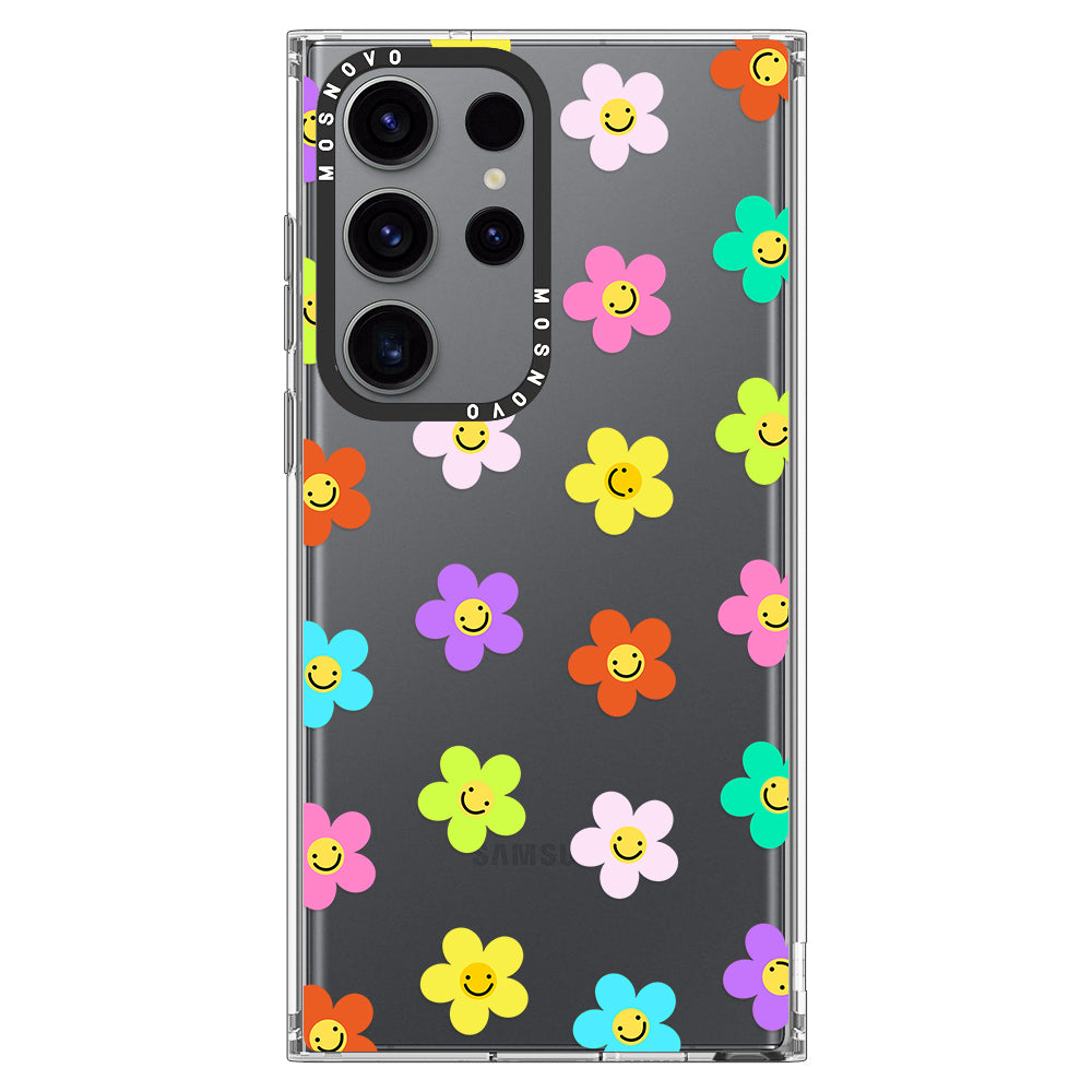 Smile Floral Phone Case - Samsung Galaxy S23 Ultra Case