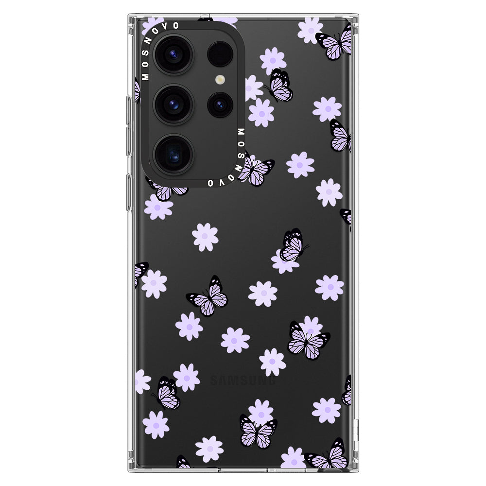 Lilac Butterfly Phone Case - Samsung Galaxy S23 Ultra Case