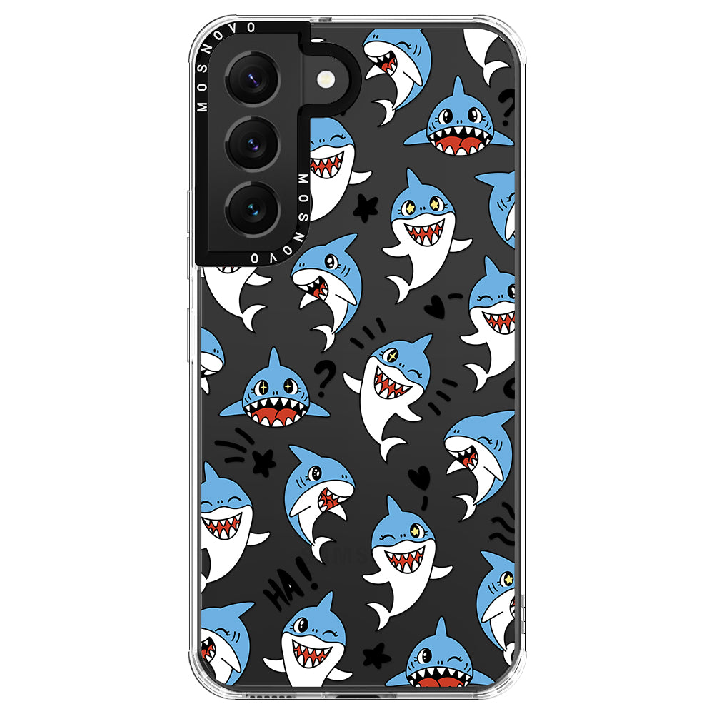 Cute Sharks Phone Case - Samsung Galaxy S22 Plus Case