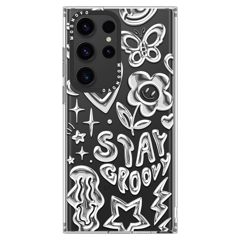 Silver Chrome Art (Flat Print) Phone Case - Samsung Galaxy S23 Ultra Case