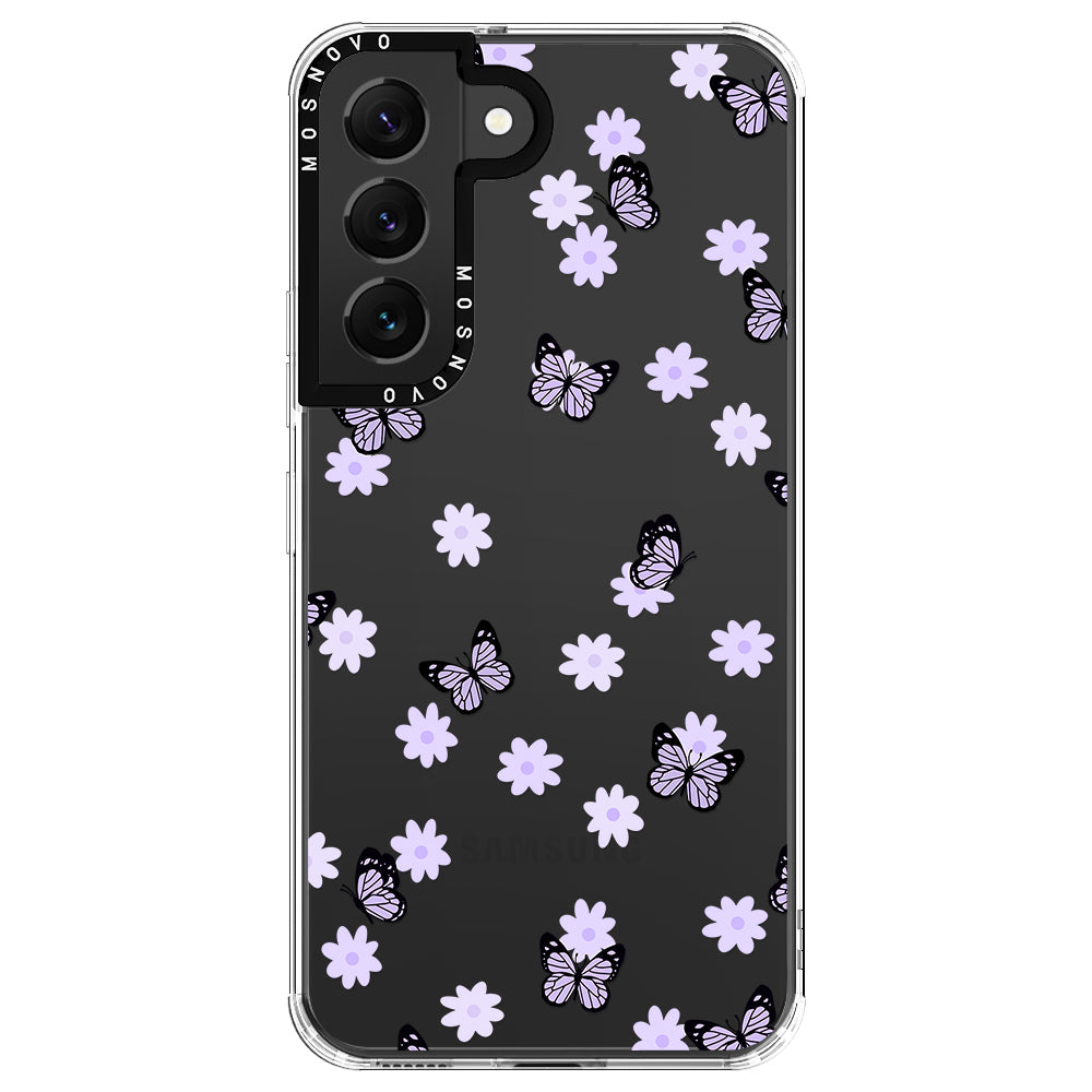 Lilac Butterfly Phone Case - Samsung Galaxy S22 Plus Case