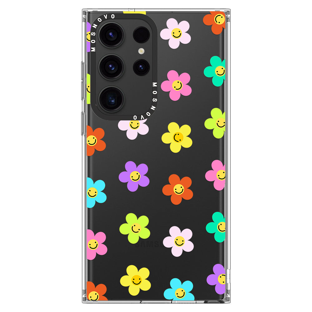 Smile Floral Phone Case - Samsung Galaxy S23 Ultra Case