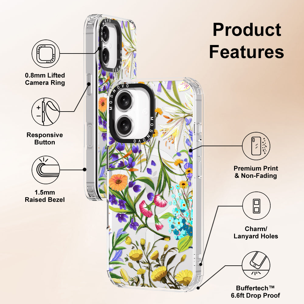 Summer Flower Holidays Phone Case - iPhone 16 Plus Case - MOSNOVO