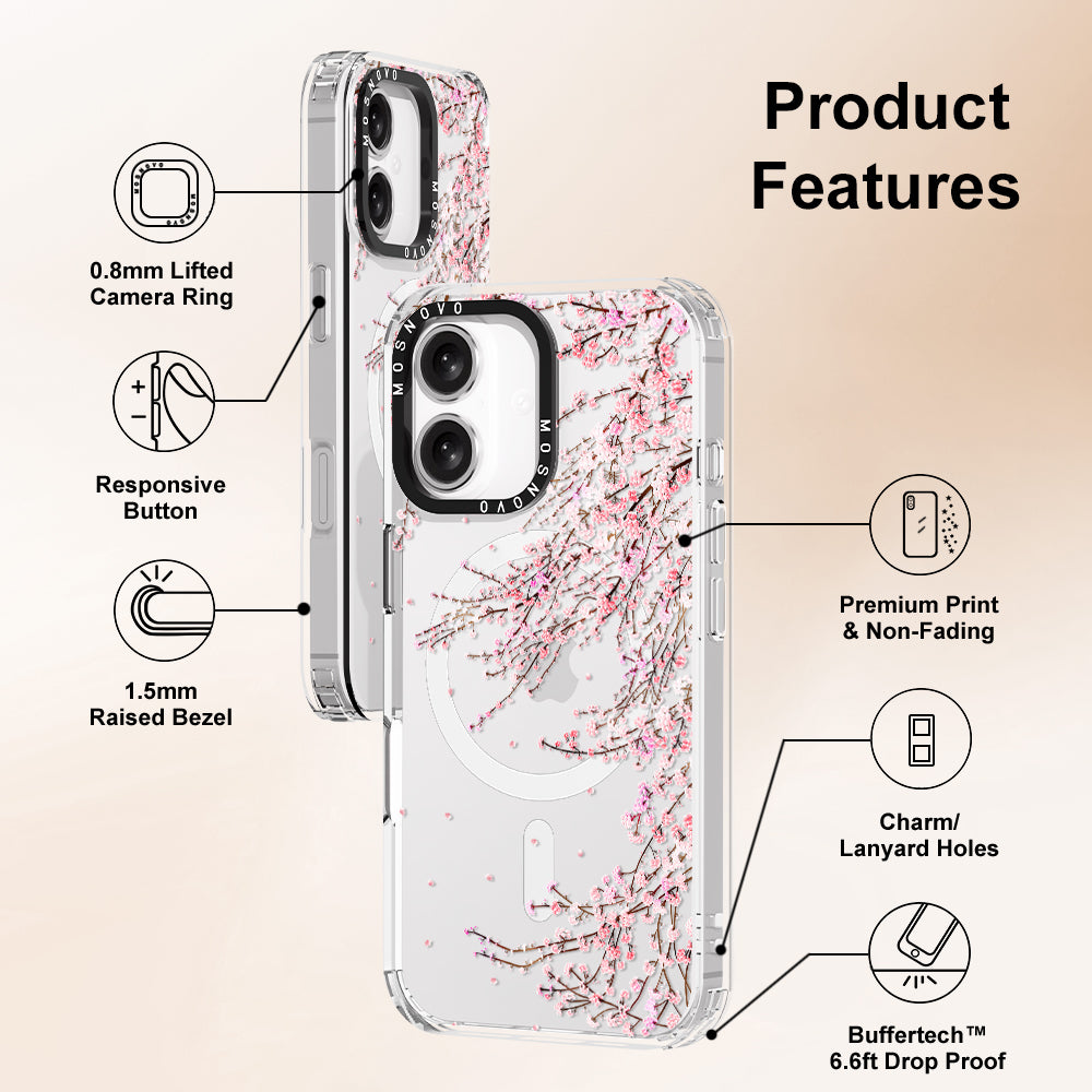 Cherry Blossom Phone Case - iPhone 16 Plus Case - MOSNOVO