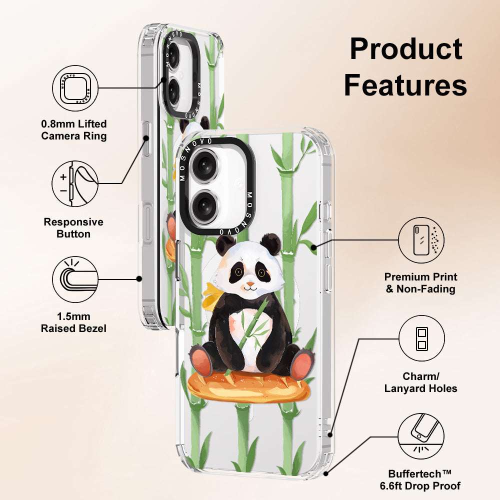 Bamboo Panda Phone Case - iPhone 16 Case - MOSNOVO