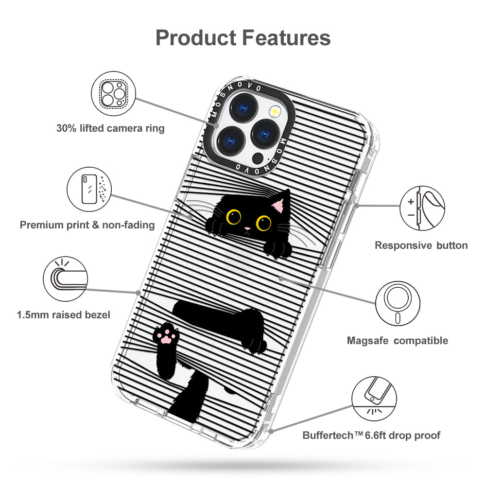 Hidden Black Cat Phone Case - iPhone 13 Pro Max Case