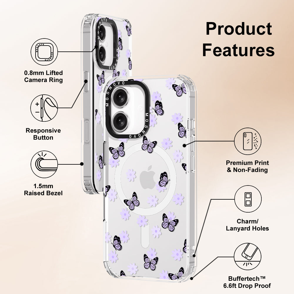 Lilac Butterfly Phone Case - iPhone 16 Case