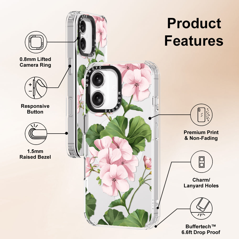 Geranium Phone Case - iPhone 16 Plus Case - MOSNOVO