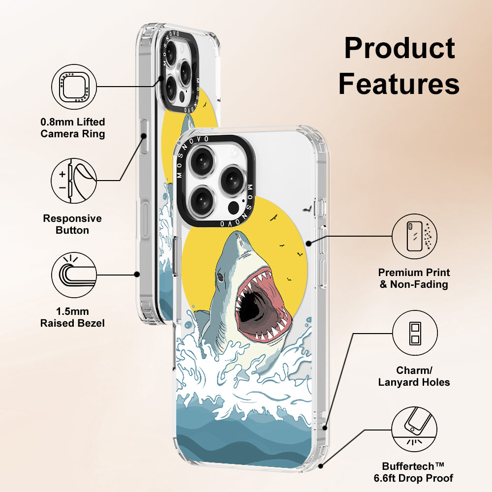 Shark Phone Case - iPhone 16 Pro Max Case - MOSNOVO