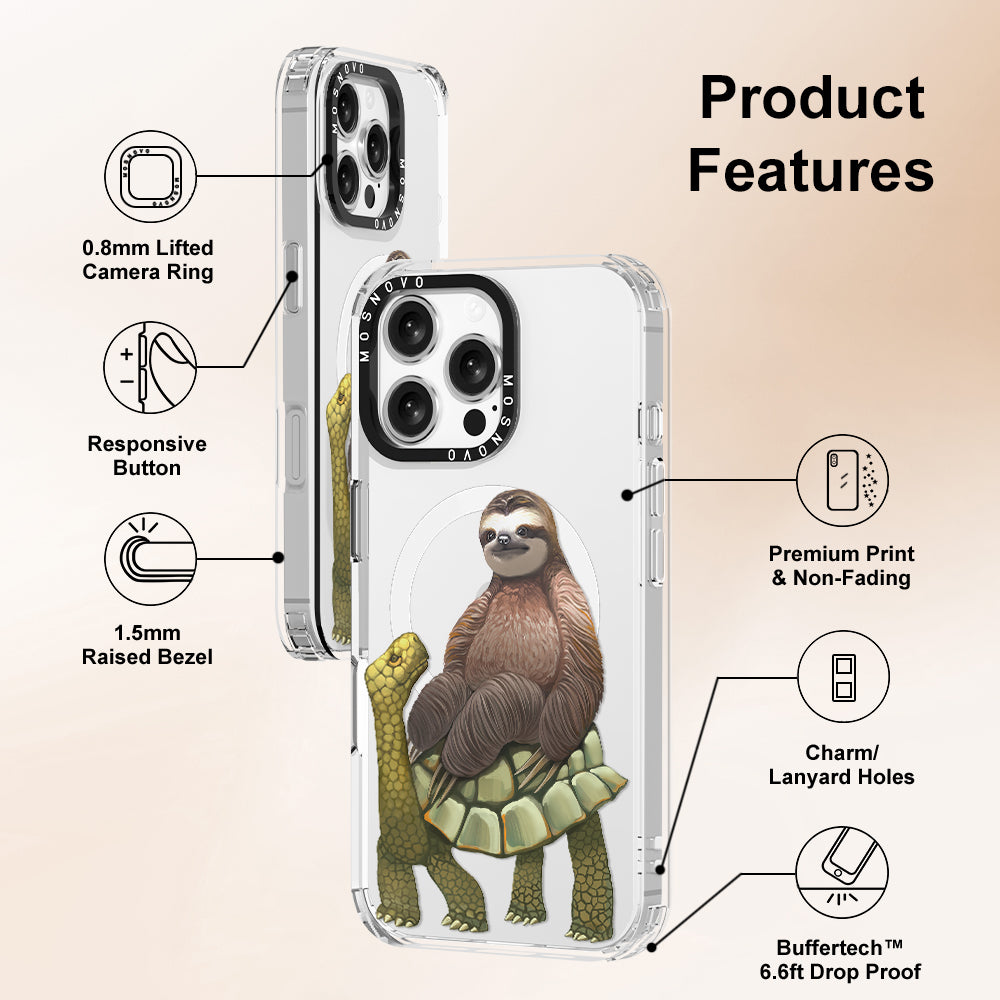 Sloth Turtle Phone Case - iPhone 16 Pro Max Case - MOSNOVO