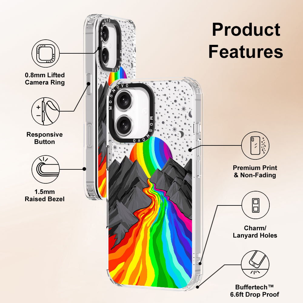 Rainbow Landscape Phone Case - iPhone 16 Plus Case - MOSNOVO