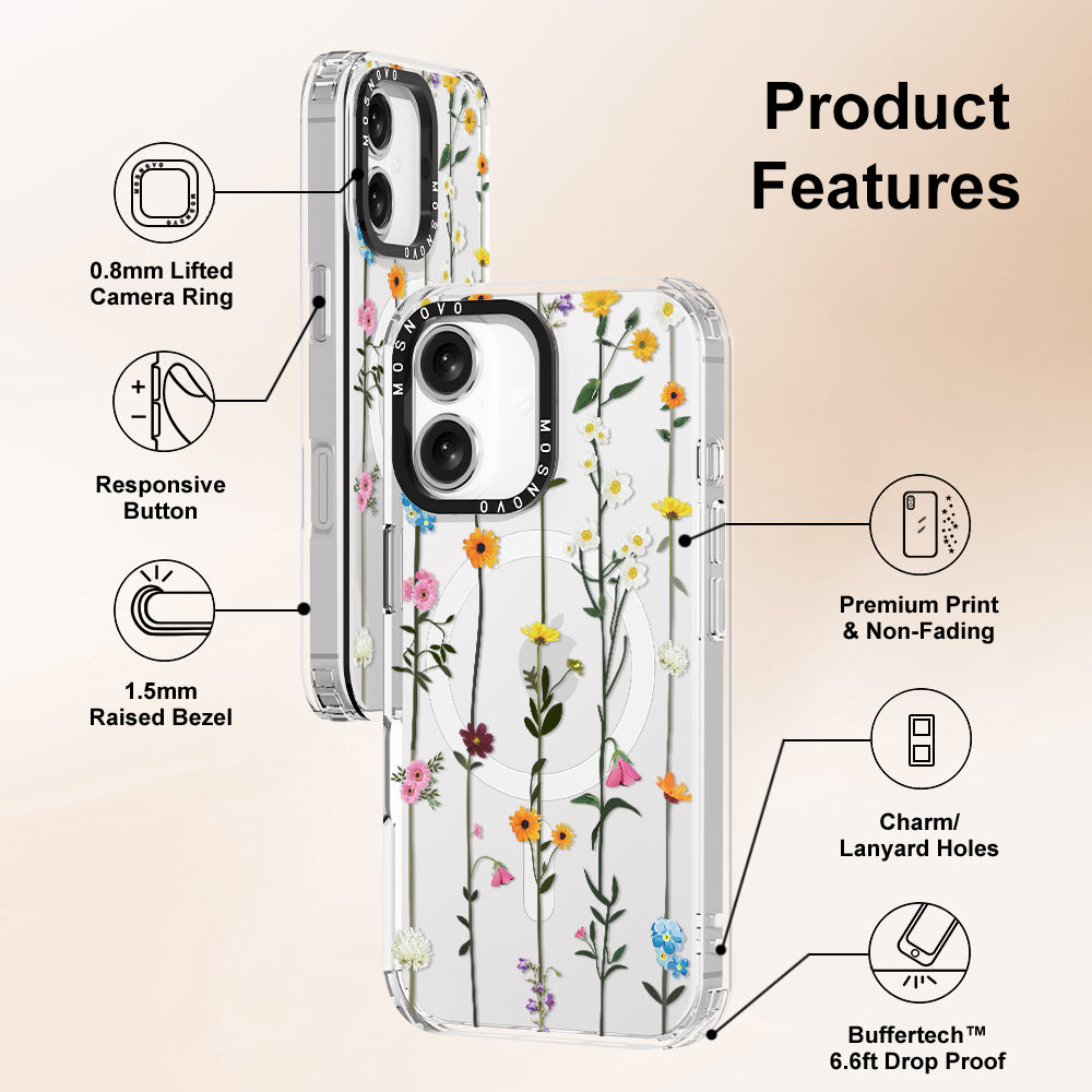 Wildflowers Phone Case - iPhone 16 Plus Case - MOSNOVO