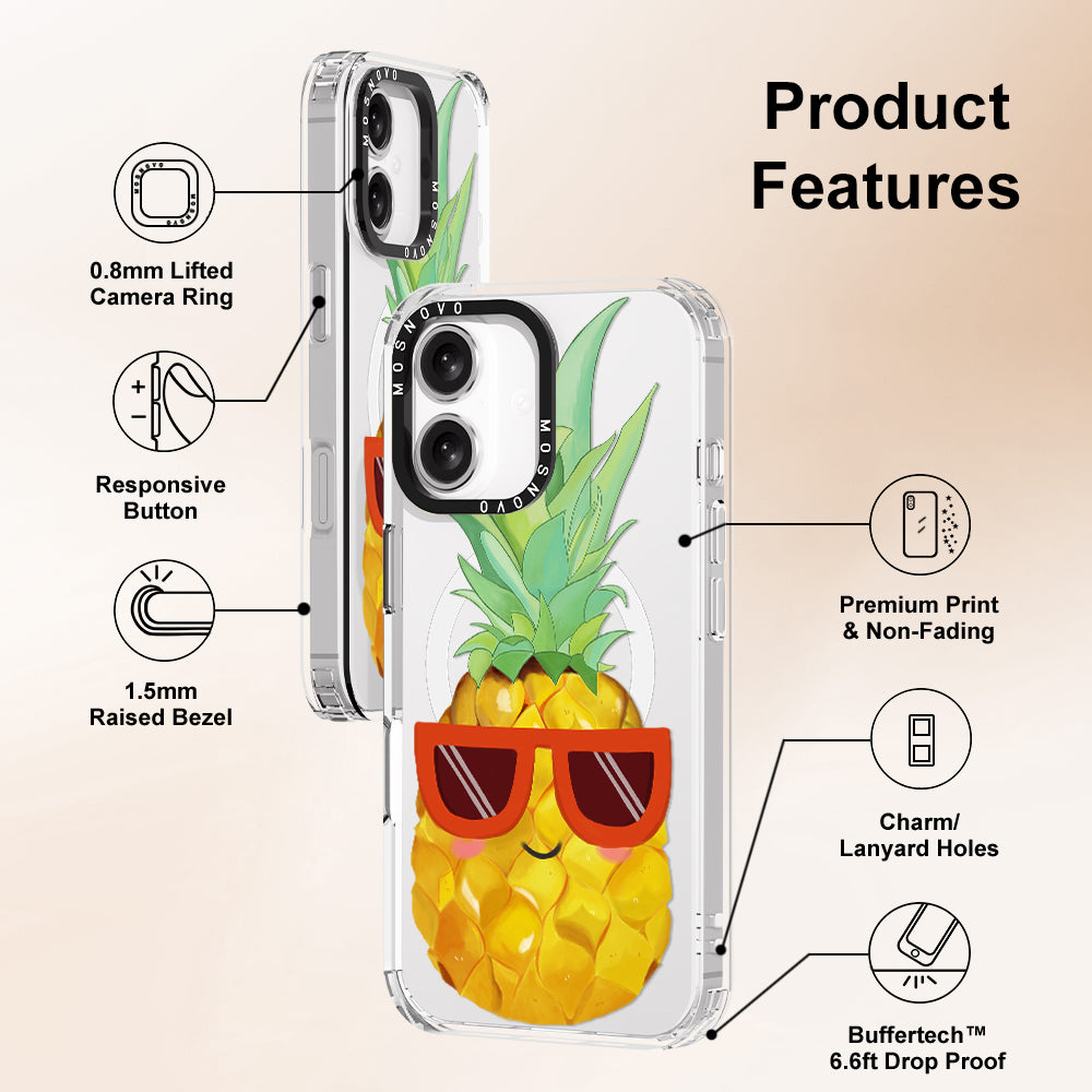 Cool Pineapple Phone Case - iPhone 16 Case - MOSNOVO