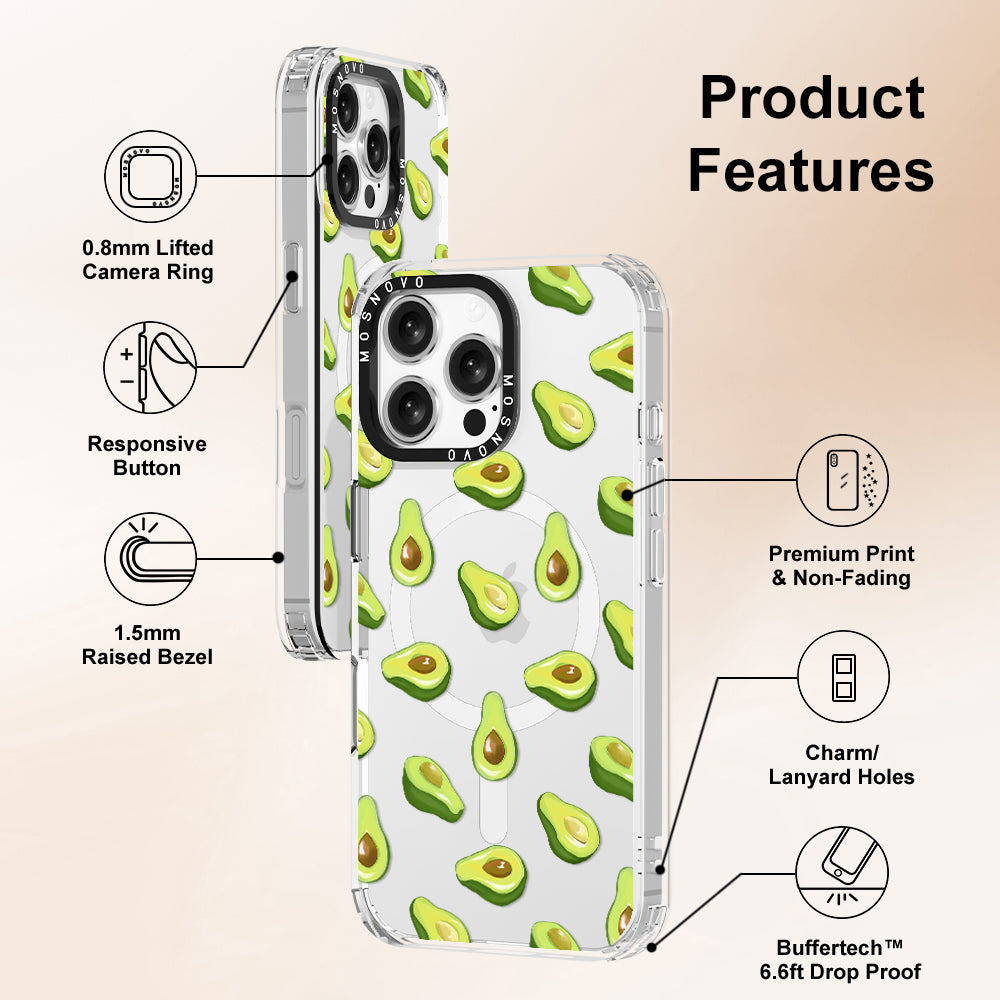 Fleshy Avocado Phone Case - iPhone 16 Pro Max Case - MOSNOVO