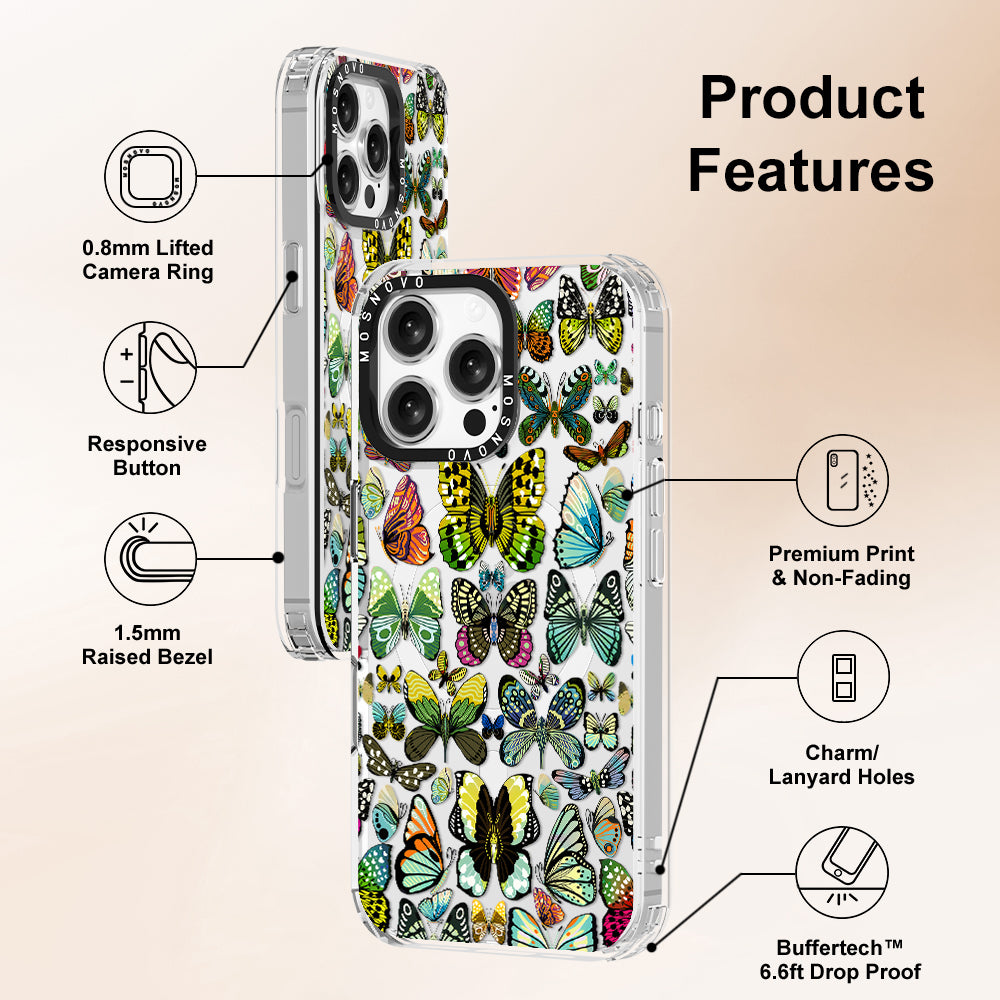 Butterflies Phone Case - iPhone 16 Pro Max Case - MOSNOVO