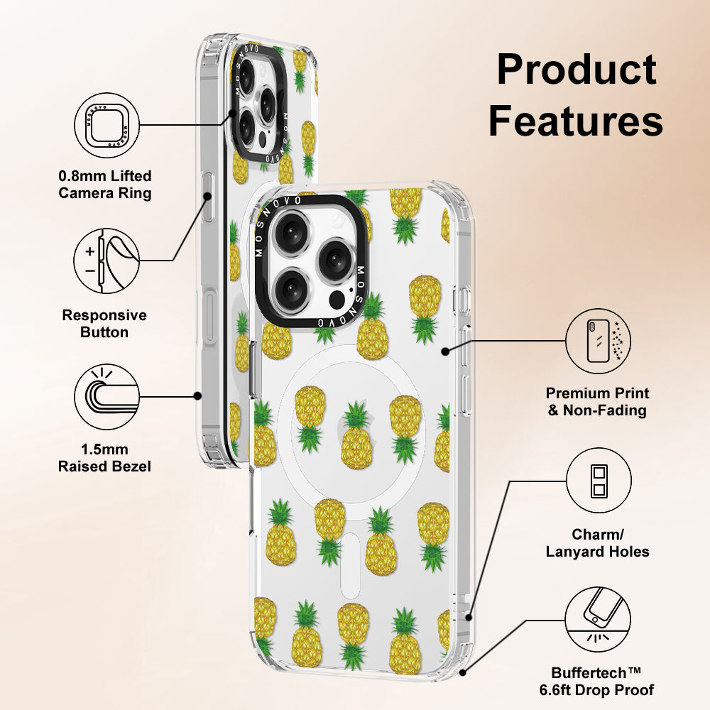 Cute Pineapples Phone Case - iPhone 16 Pro Max Case - MOSNOVO