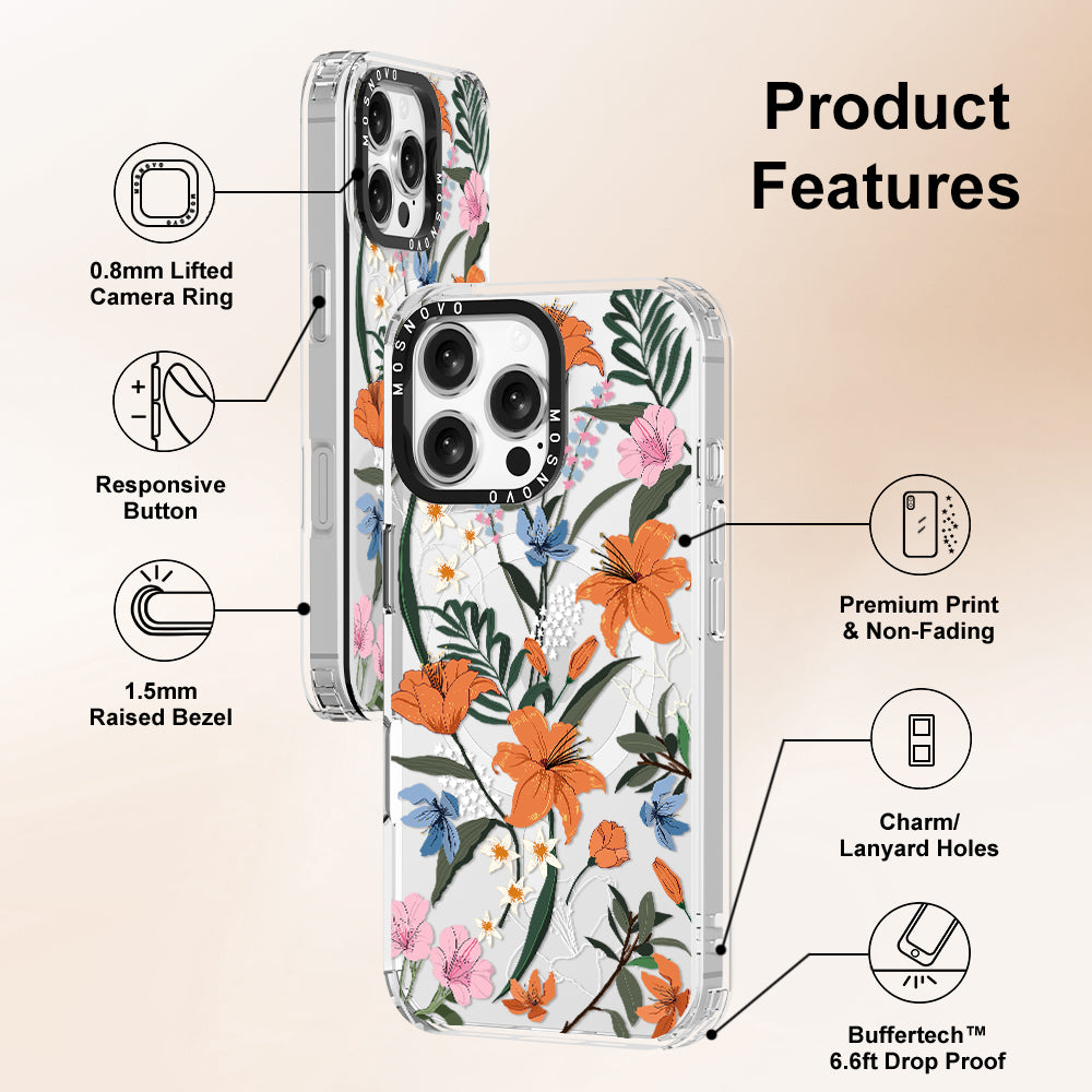 Lily Garden Phone Case - iPhone 16 Pro Max Case - MOSNOVO