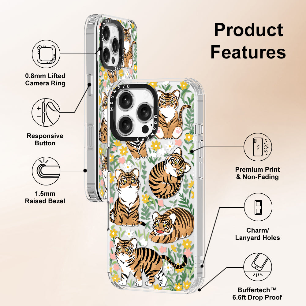 Cute Tiger Phone Case - iPhone 16 Pro Max Case - MOSNOVO