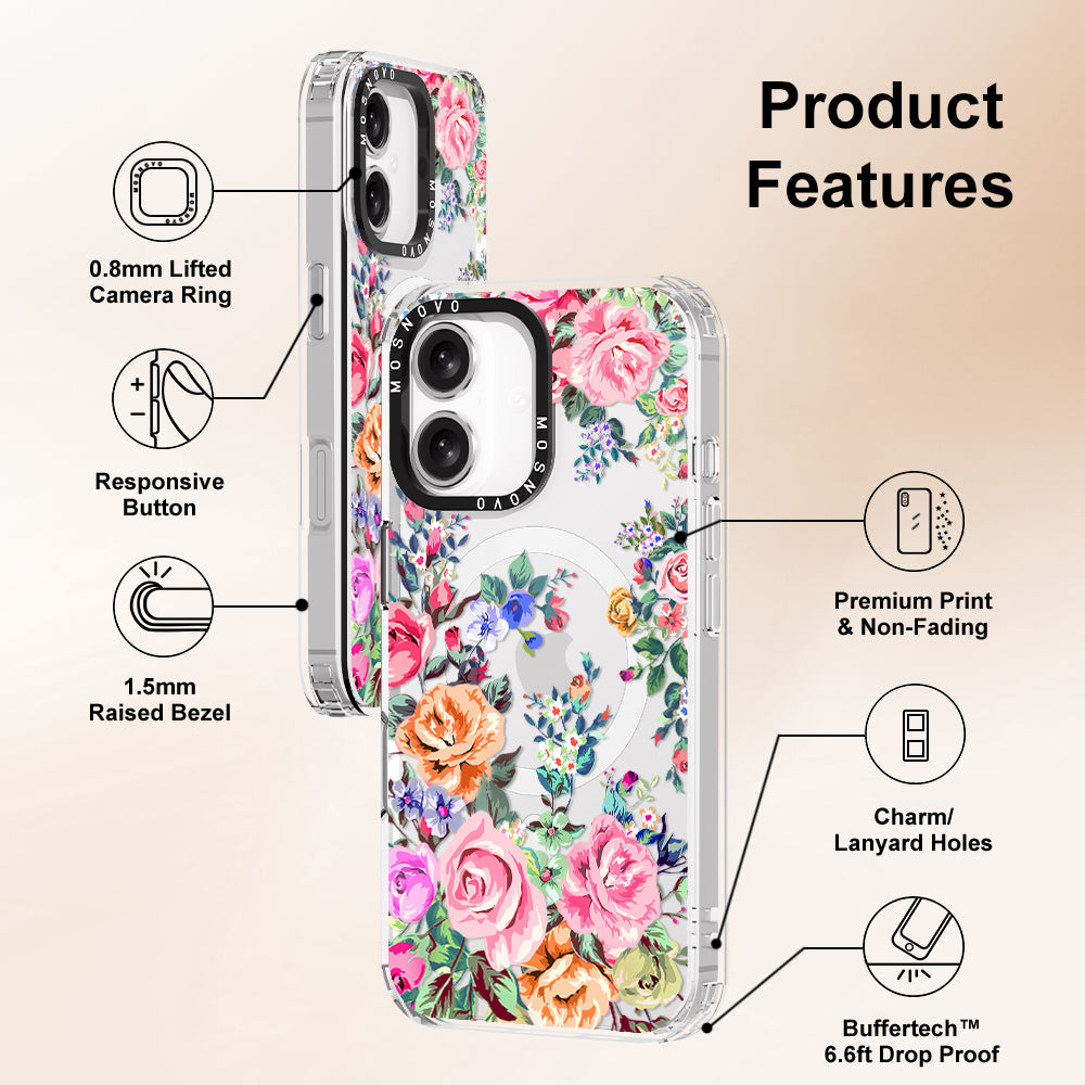 Flower Garden Phone Case - iPhone 16 Case - MOSNOVO