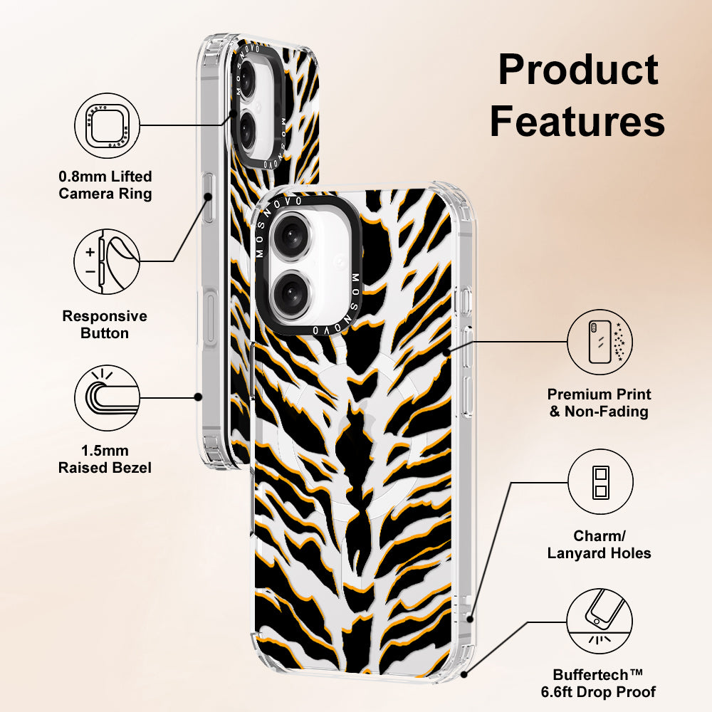 Tiger Print Phone Case - iPhone 16 Case - MOSNOVO