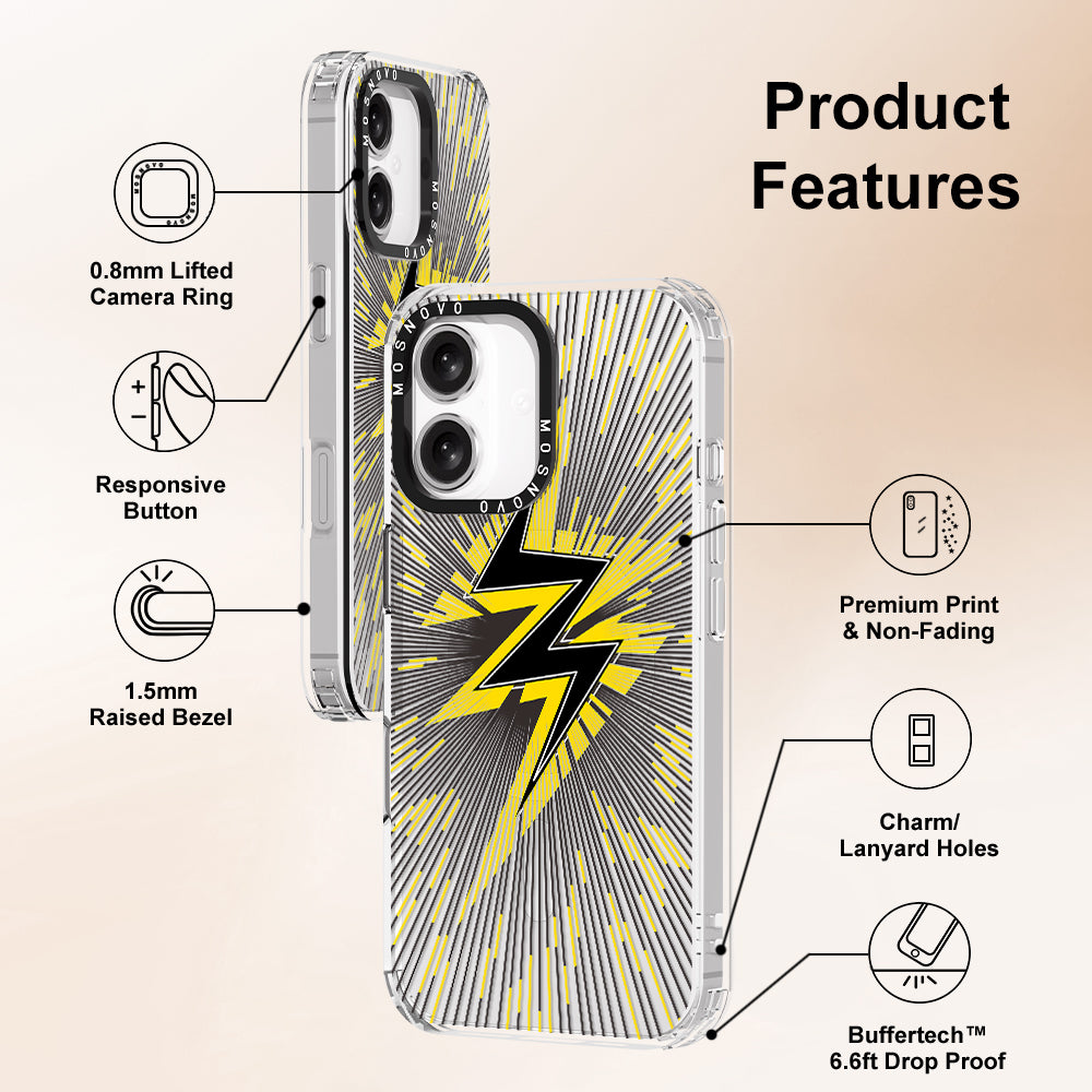 Lightning Bolt Phone Case - iPhone 16 Case - MOSNOVO