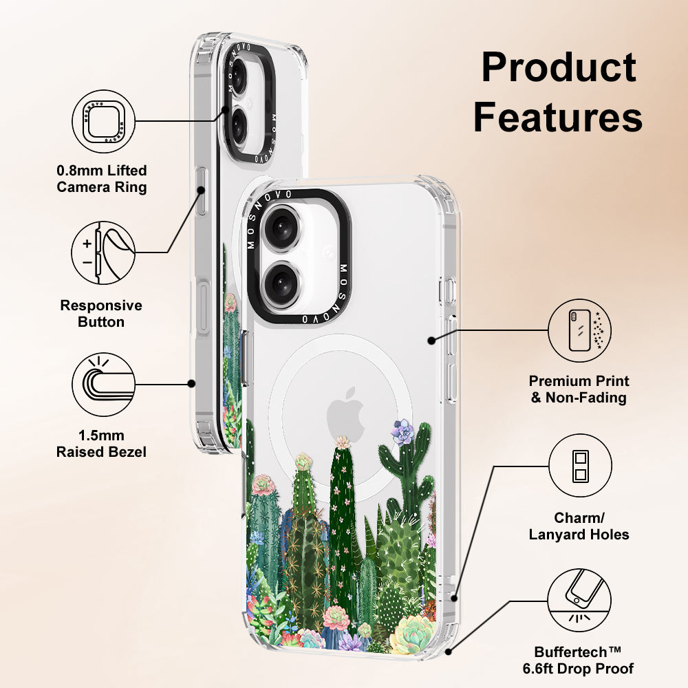 Desert Cactus Phone Case - iPhone 16 Plus Case - MOSNOVO