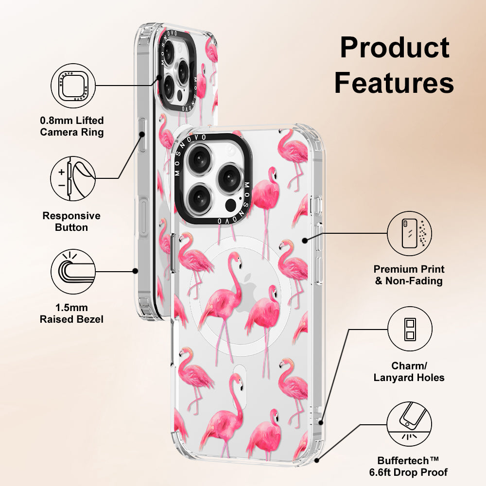 Flamingo Phone Case - iPhone 16 Pro Max Case - MOSNOVO