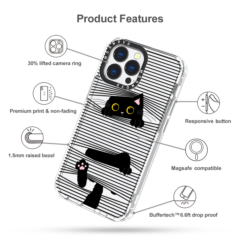 Hidden Black Cat Phone Case - iPhone 13 Pro Case