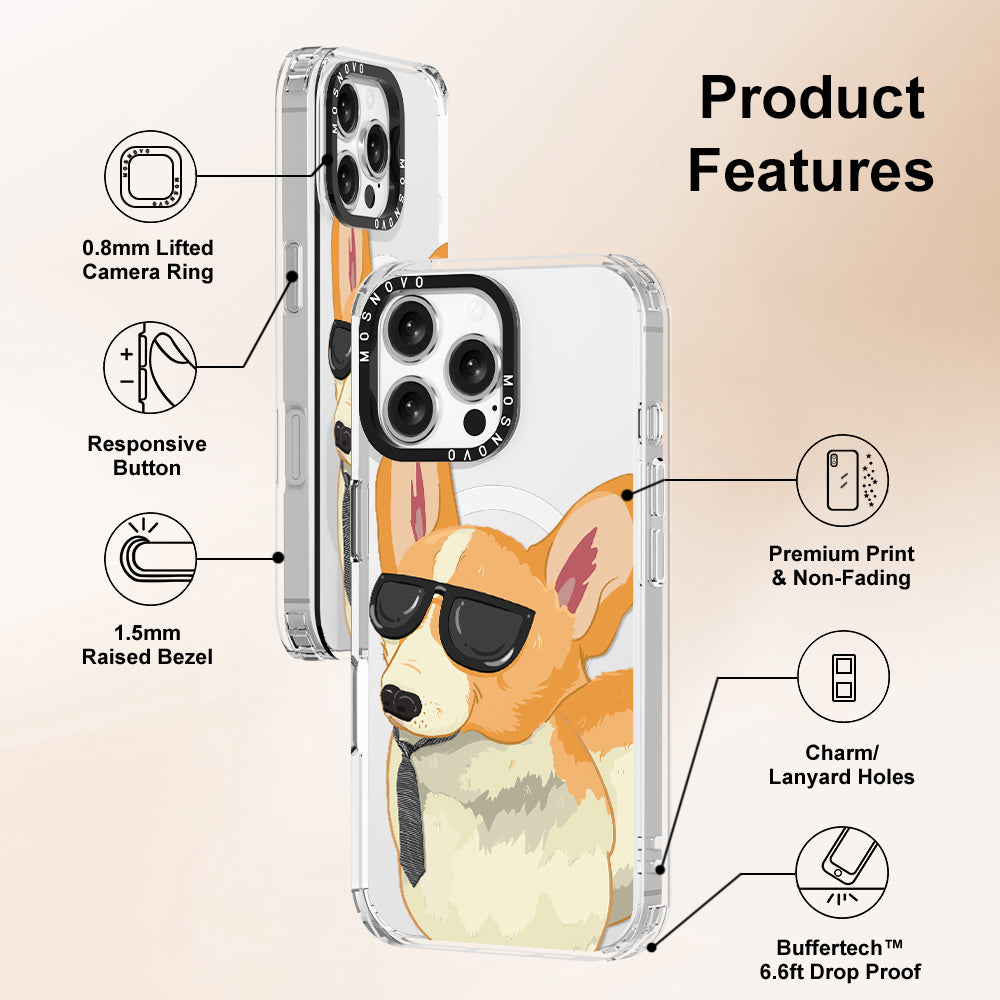 Fluffy Corgi Phone Case - iPhone 16 Pro Max Case - MOSNOVO