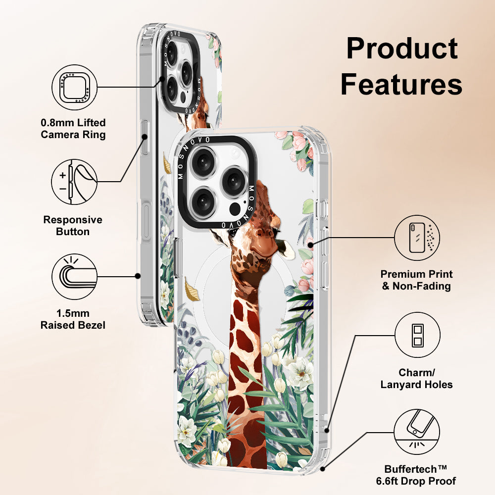 Giraffe In The Garden Phone Case - iPhone 16 Pro Max Case - MOSNOVO